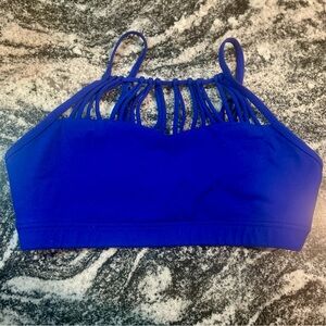 Lorna Jane Blue Strappy Back Low Impact Sports Bra